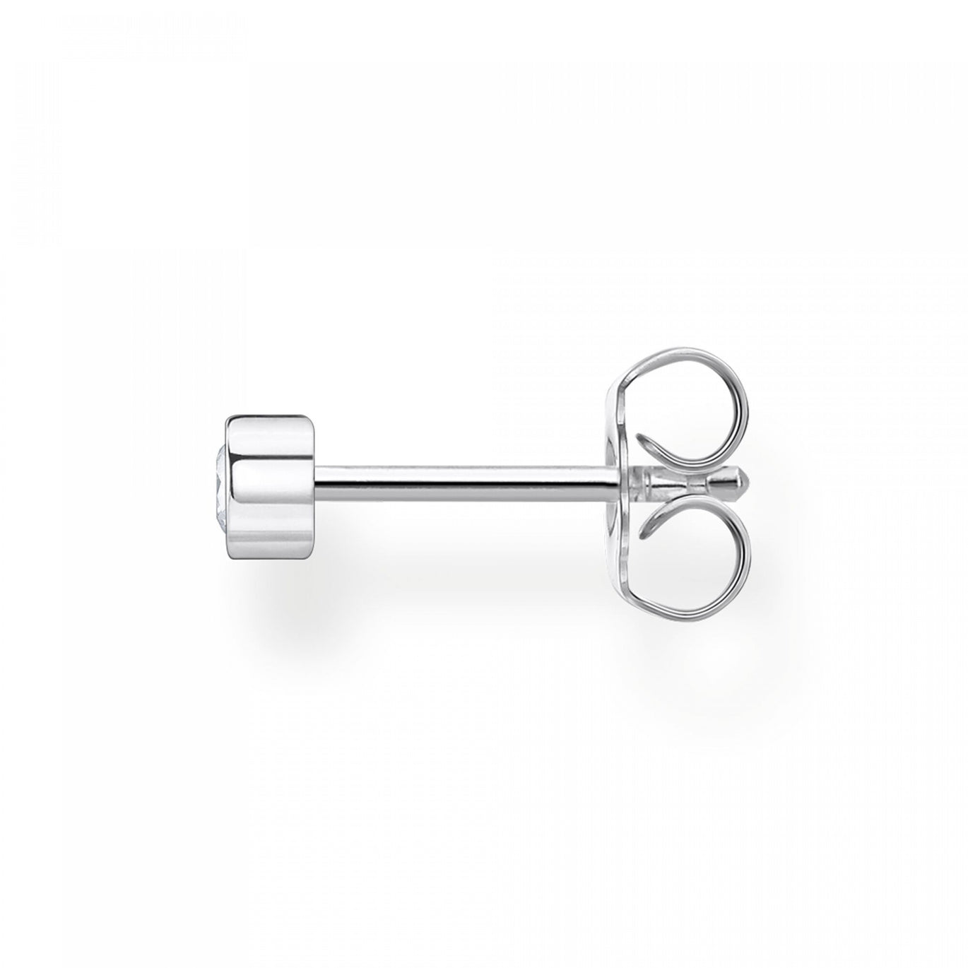 Thomas Sabo Single Ear Stud With White Stone Zirconia Silver