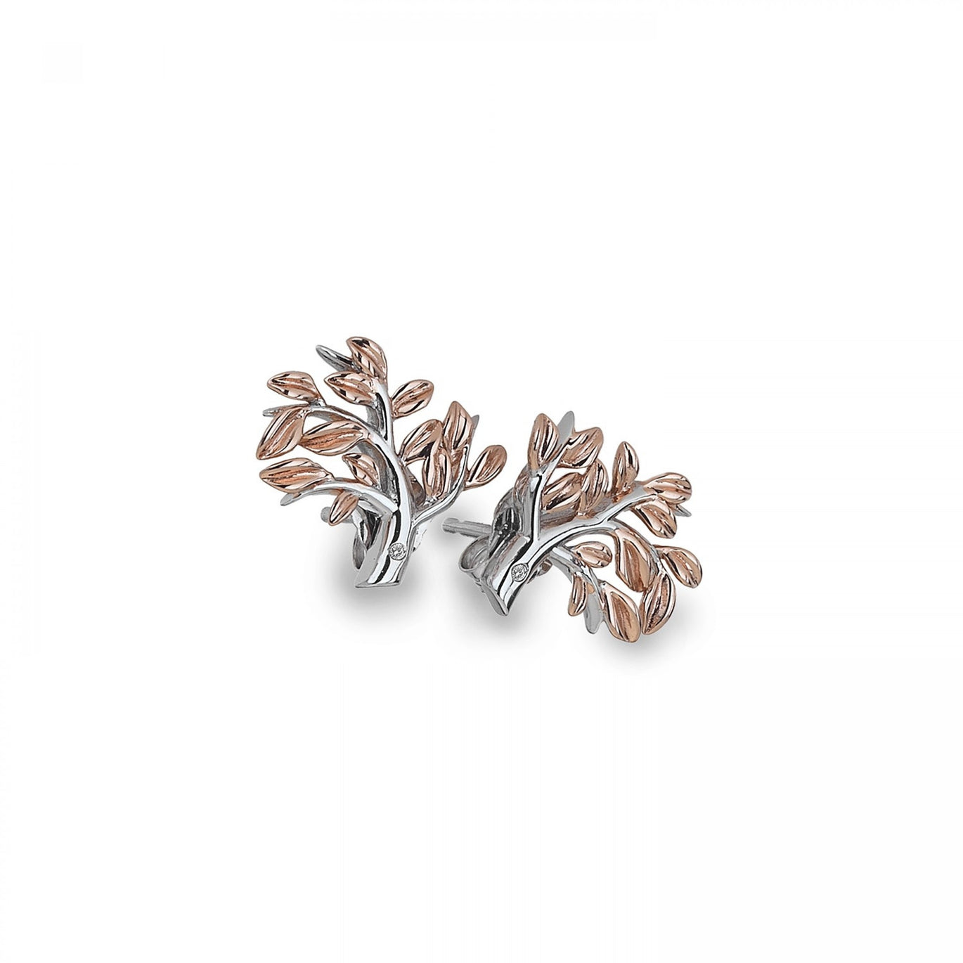 Hot Diamonds Passionate Silver & Rose Gold Earrings
