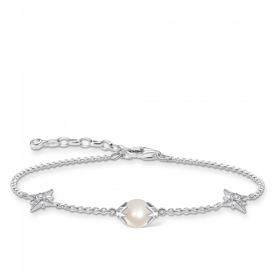 Thomas Sabo Silver Pearl & Stars Bracelet