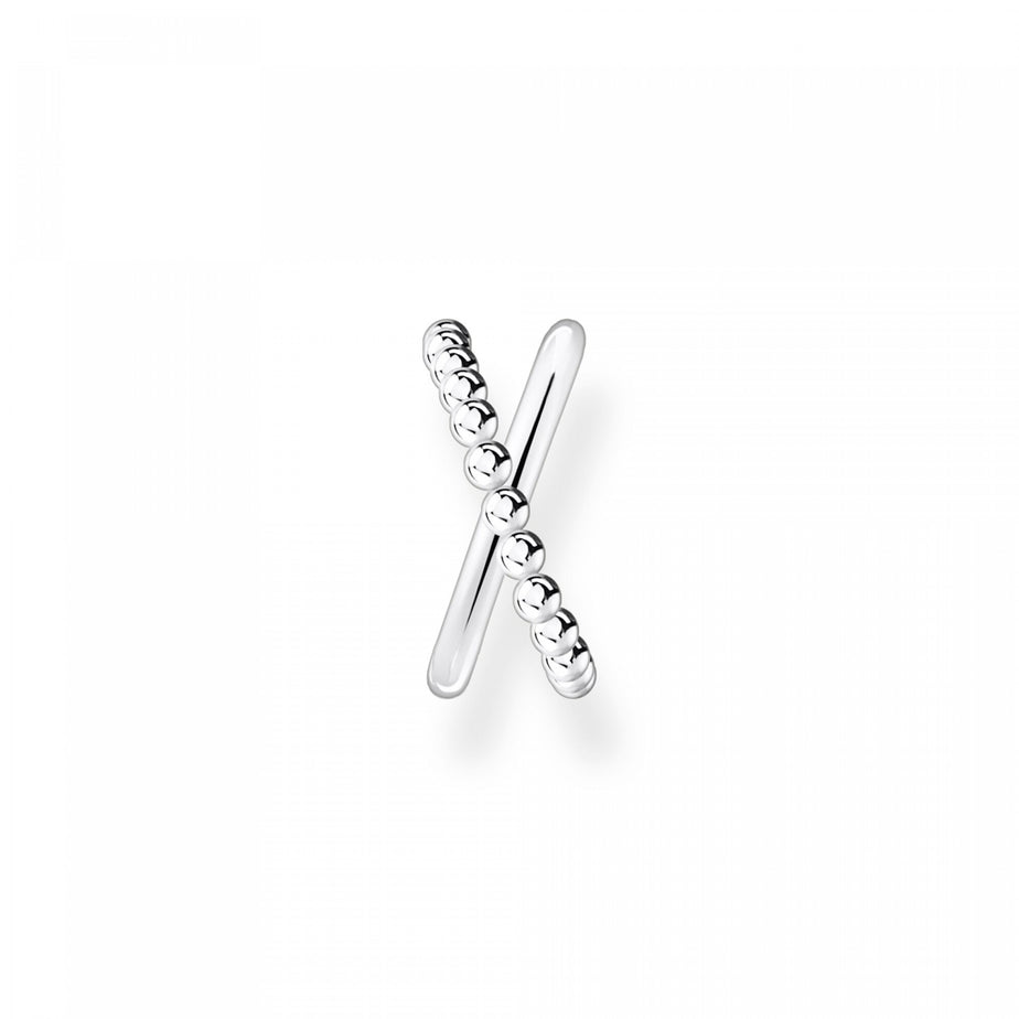 Thomas Sabo Single Ear Cuff Criss Cross Dots Silver