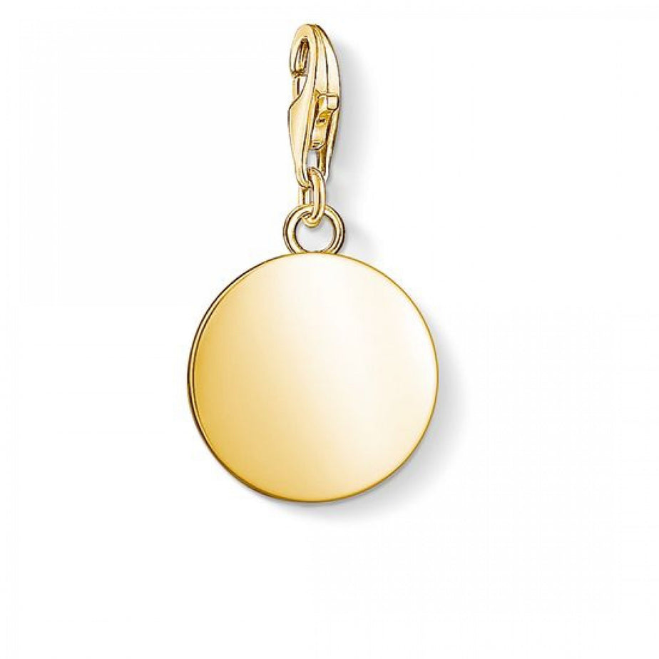Thomas Sabo Yellow Gold Large Engravable Disc