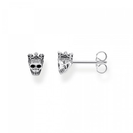 Thomas Sabo King Skull Earrings, Silver
