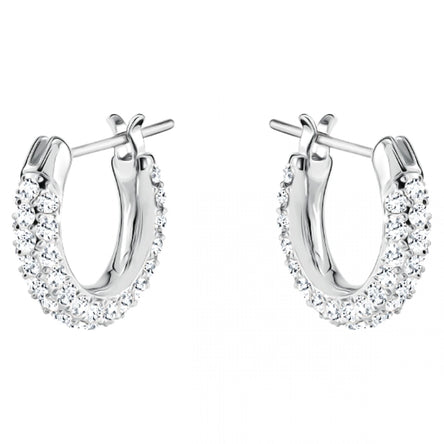 Swarovski White Crystal Small Hoop Earrings