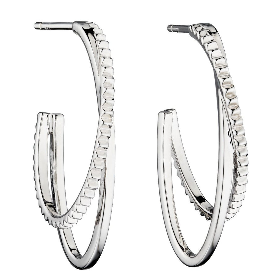 Fiorelli Textured Double Hoop Earrings