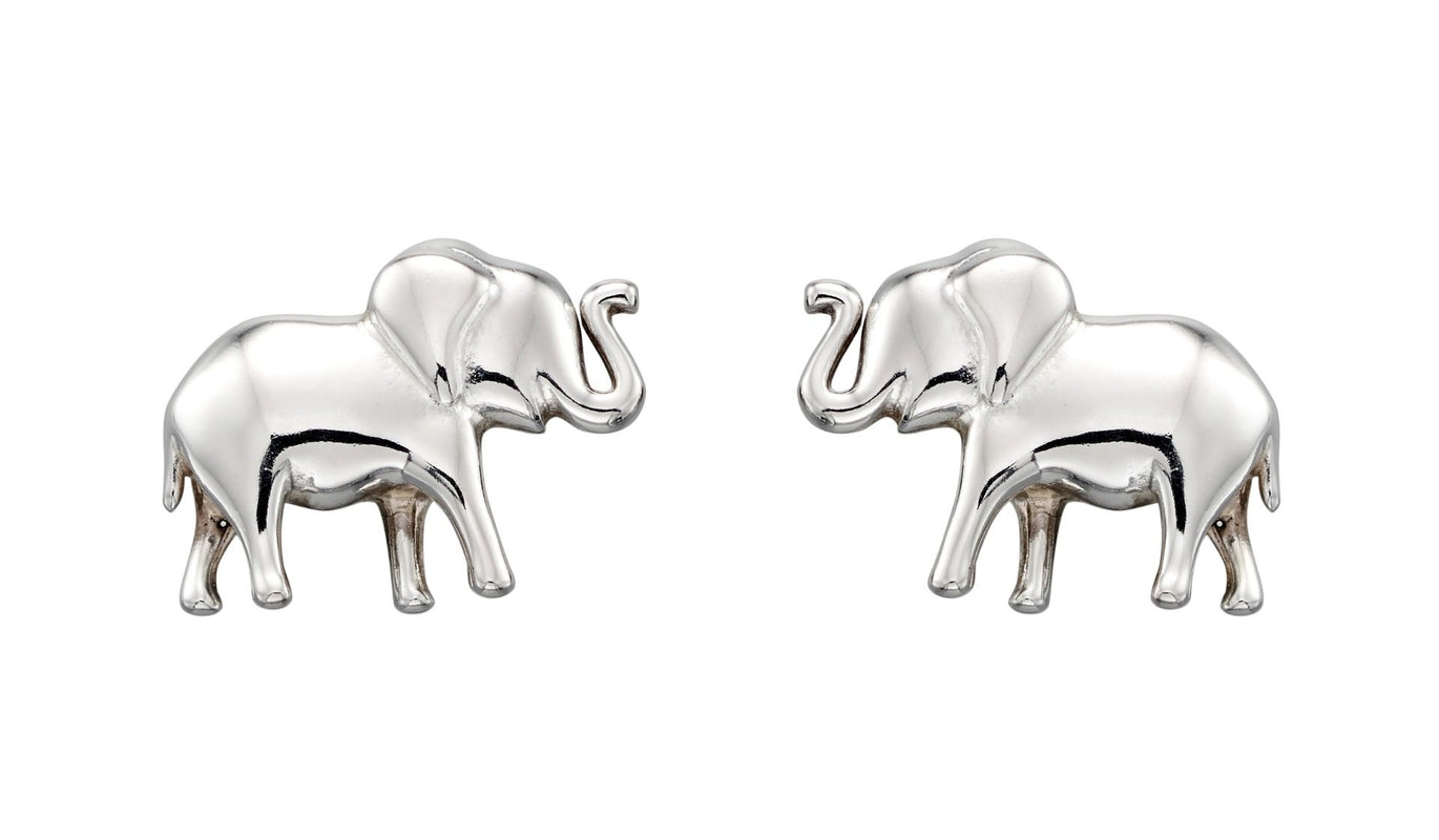 Silver baby elephant Stud Earrings