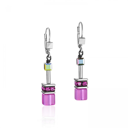 Coeur De Lion GeoCUBE® Multicolour Rainbow Drop Earrings