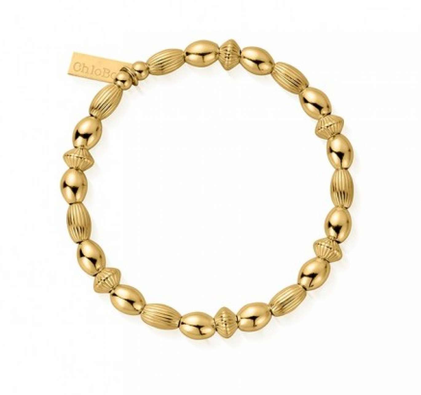 ChloBo Mini Oval Disc Bracelet Gold