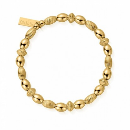 ChloBo Mini Oval Disc Bracelet Gold