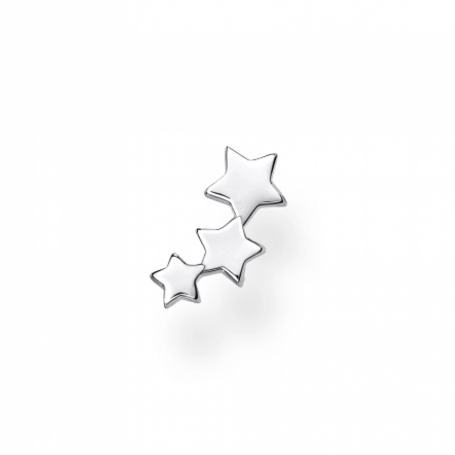 Thomas Sabo Single Ear Stud with Three Stars Silver
