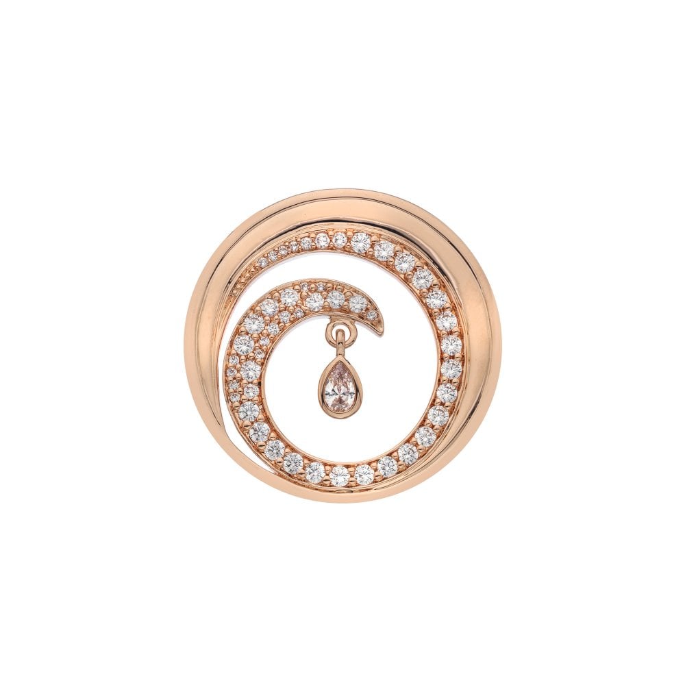Emozioni Oceano Teardrop Rose Gold Plate  Coin - Large (33mm)