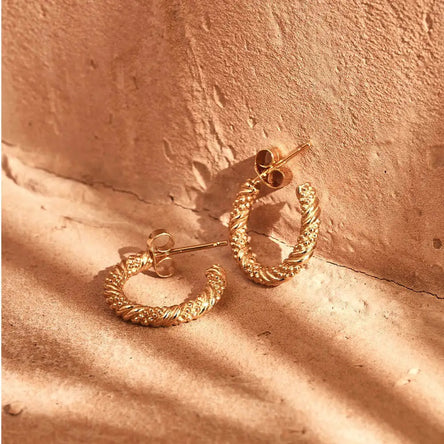 ChloBo Gold Entwined Passion Hoop Earrings