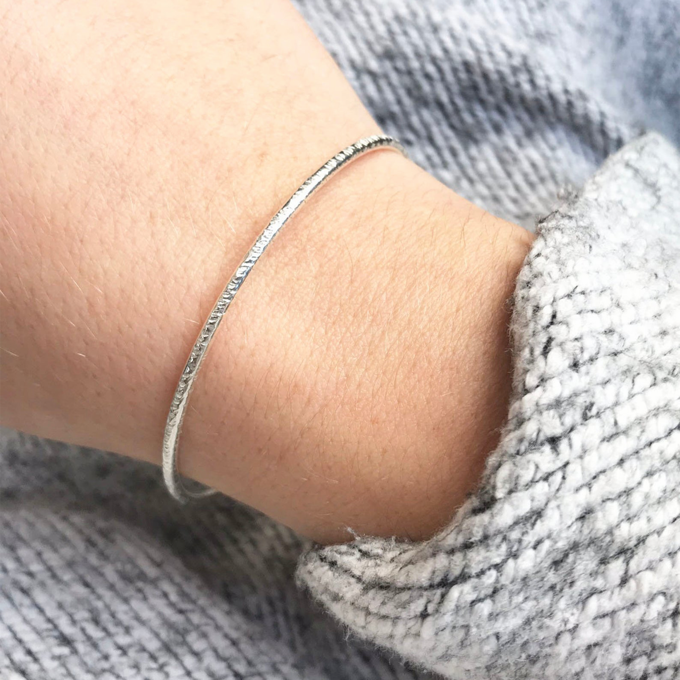 Kimberley Elizabeth Hammered Bangle