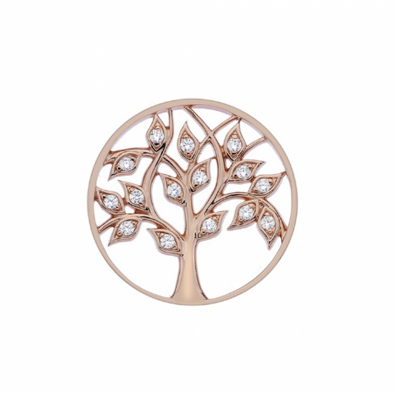 Emozioni Rose Gold Tree of Life Coin - Large (33MM)