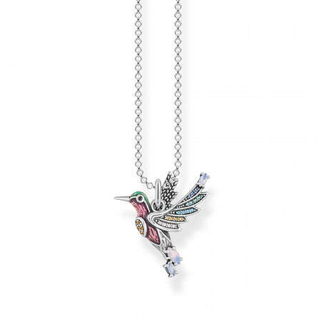 Thomas Sabo Colourful Hummingbird Necklace Silver