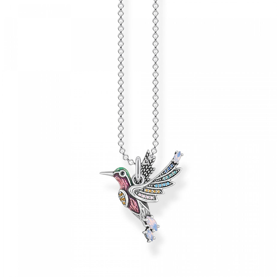 Thomas Sabo Colourful Hummingbird Necklace Silver