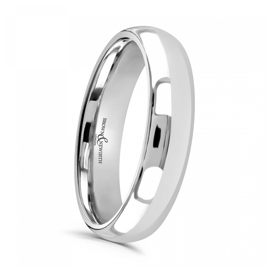 Platinum 5mm Medium Court Wedding Ring