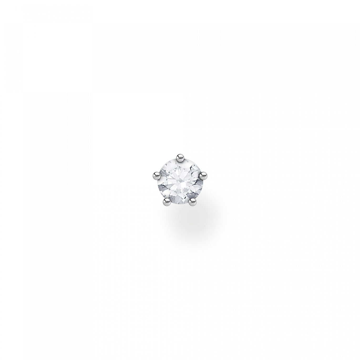 Thomas Sabo Single Ear Stud White Stone Silver