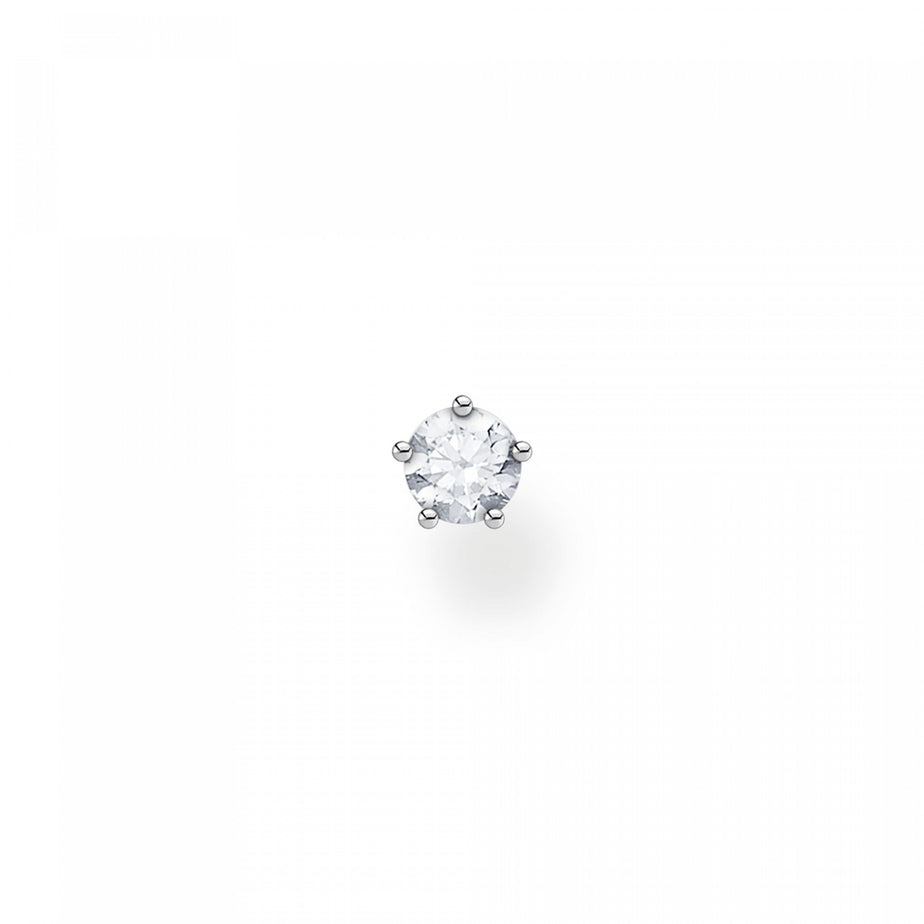 Thomas Sabo Single Ear Stud White Stone Silver