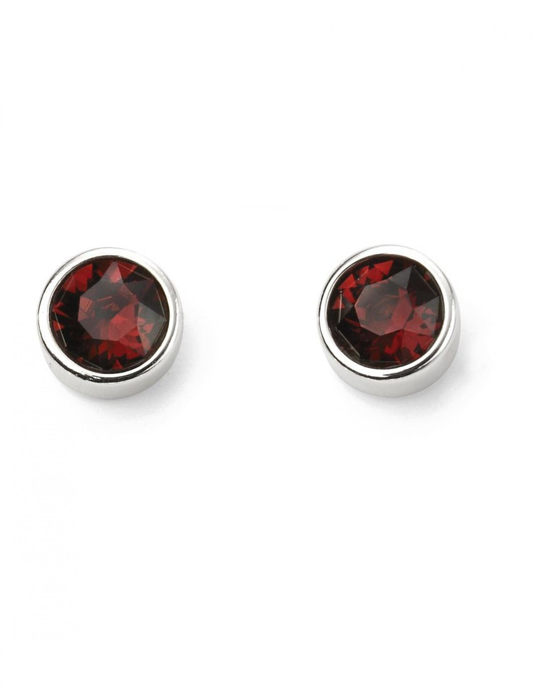 Gecko January Birthstone Garnet Crystal Stud Earrings