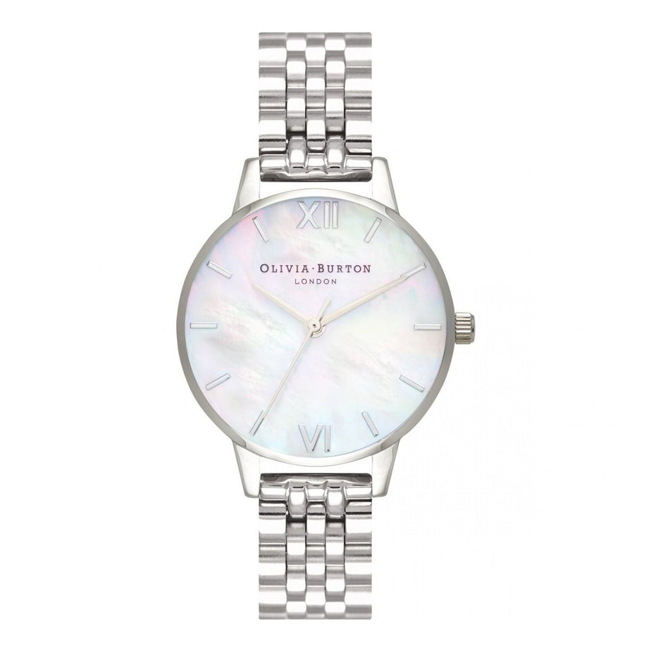 Olivia Burton Mother Of Pearl Silver Watch