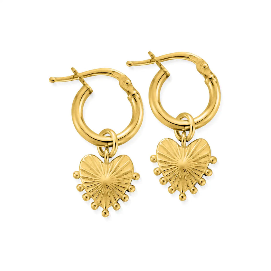 ChloBo Gold Glowing Beauty Small Hoop Earrings