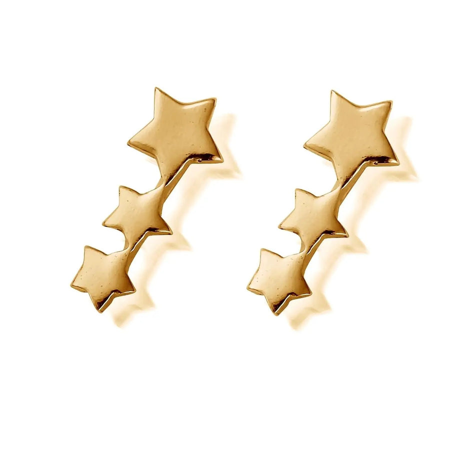 Chlobo Gold Shooting Star Cuff Earrings