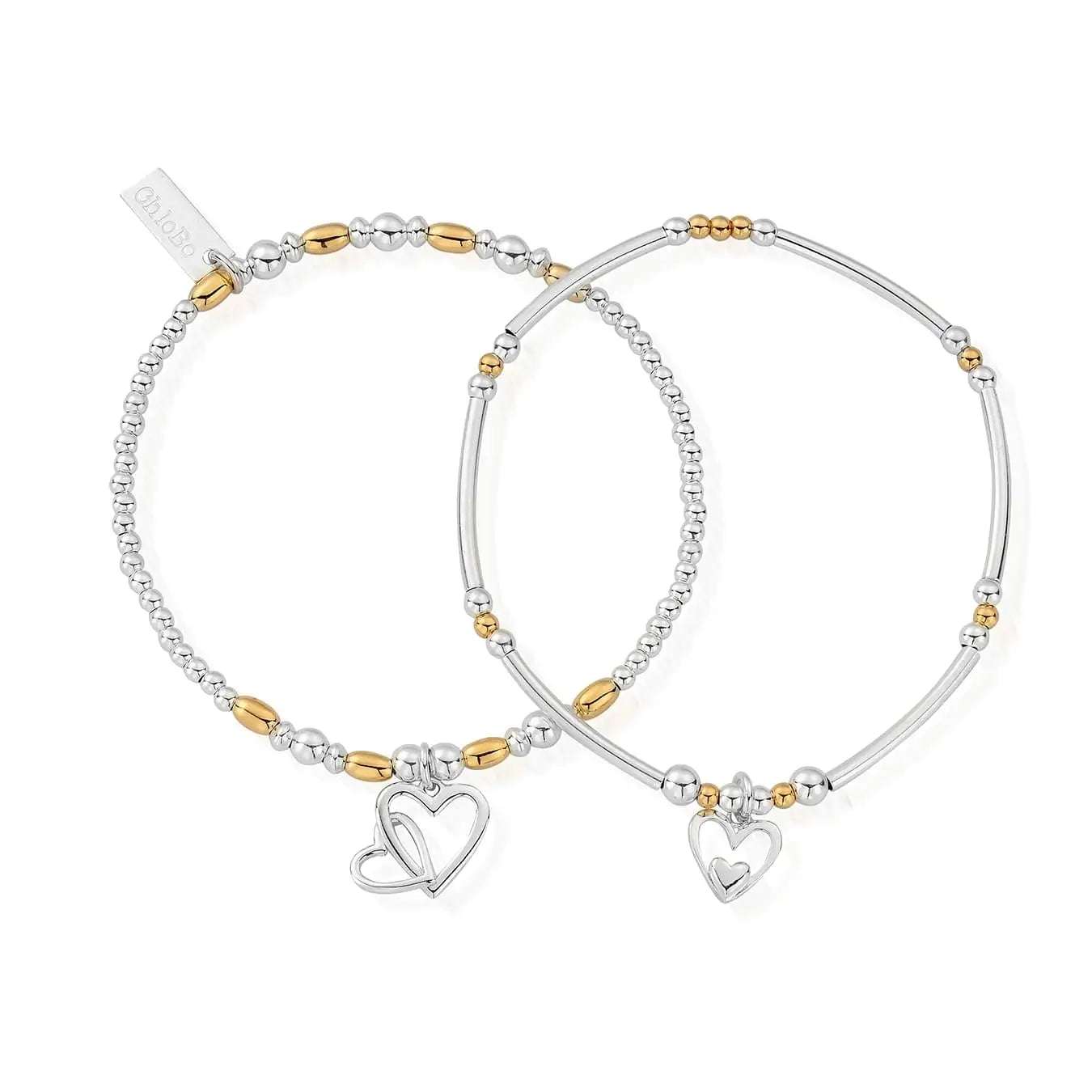 ChloBo Double Devotion Set of 2 Silver & Gold
