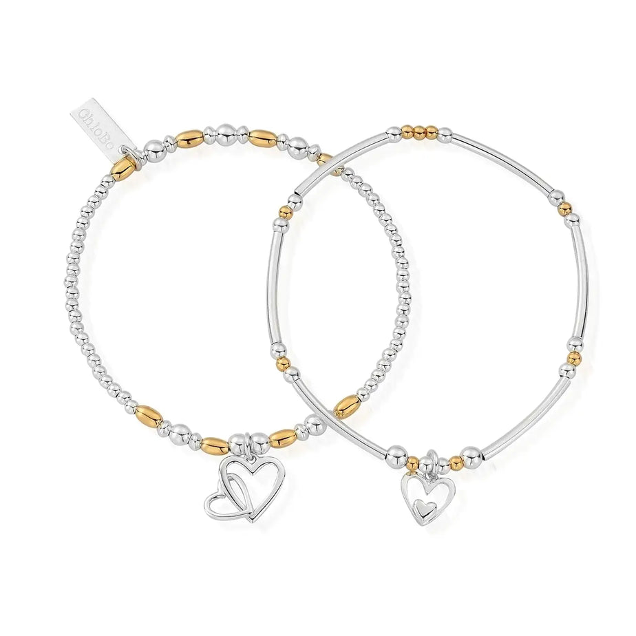 ChloBo Double Devotion Set of 2 Silver & Gold