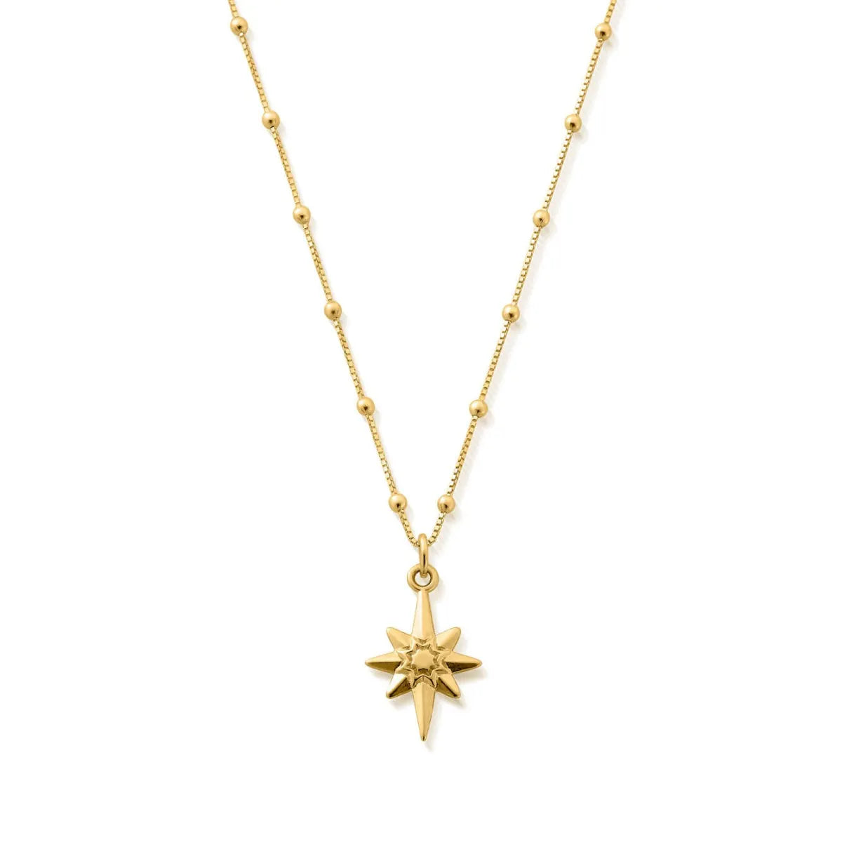 ChloBo Gold Bobble Chain Lucky Star Necklace