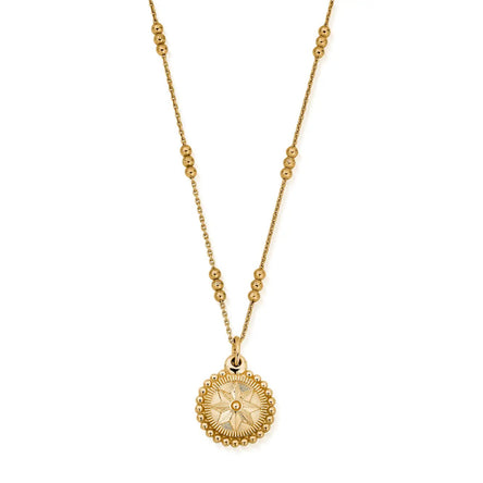ChloBo Gold Triple Bobble Chain Wandering Free Necklace