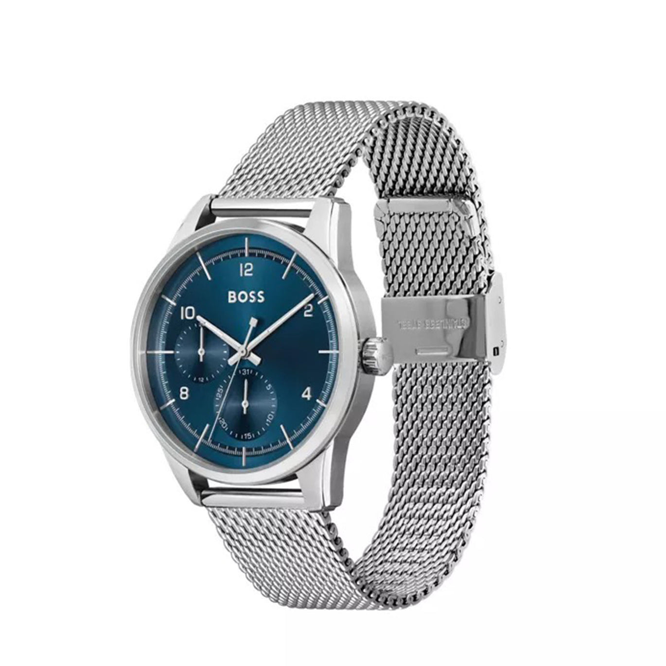 Boss Men's Sophio Chronograph Blue Dial Mesh Strap Watch