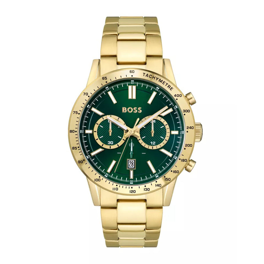Boss Men's Allure Green & Gold Chronograph watch with Bracelet Strap