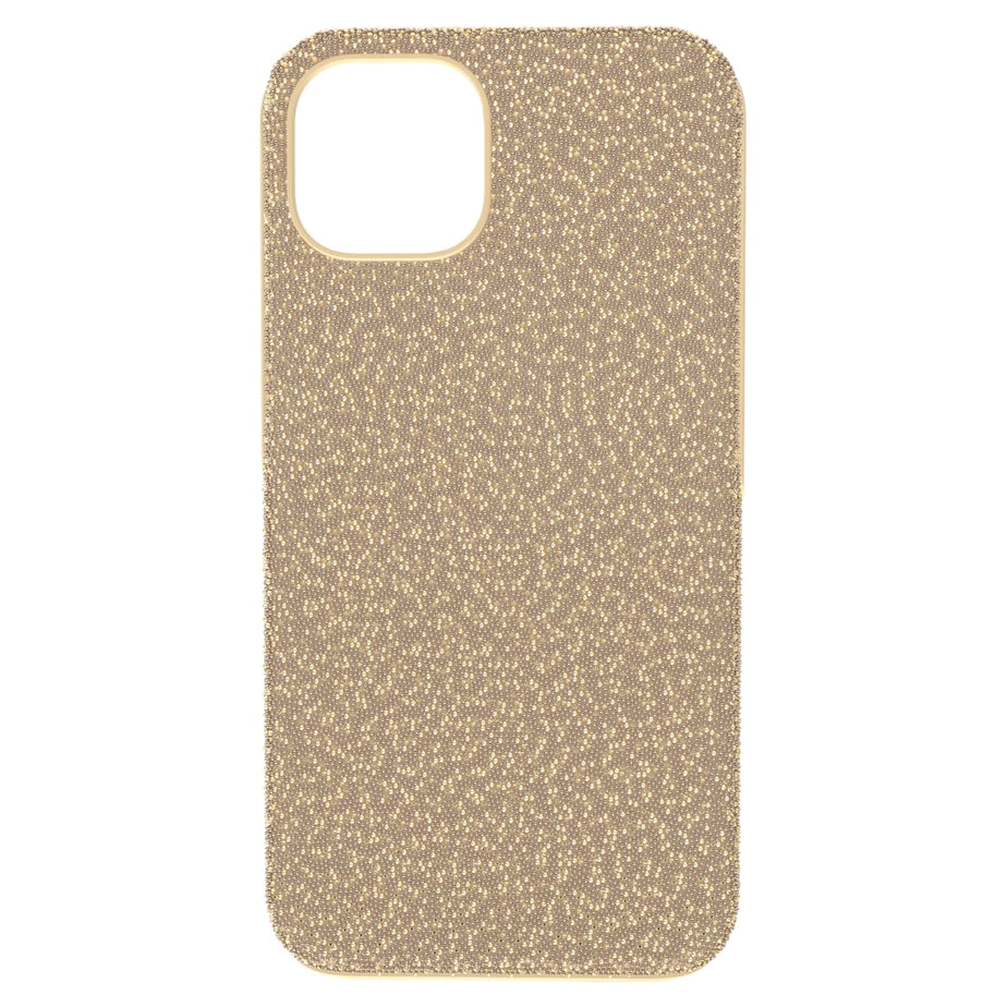 Swarovski High smartphone case iPhone 13, Gold tone