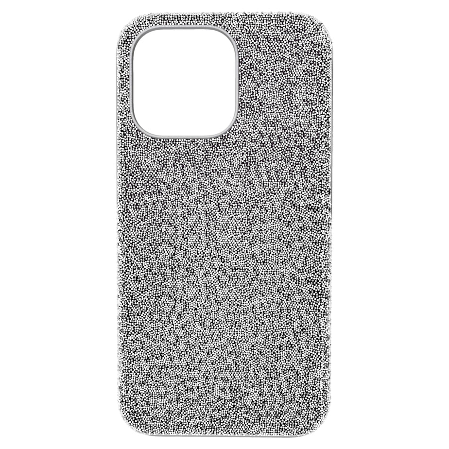 Swarovski High smartphone case iPhone 13, Silver tone