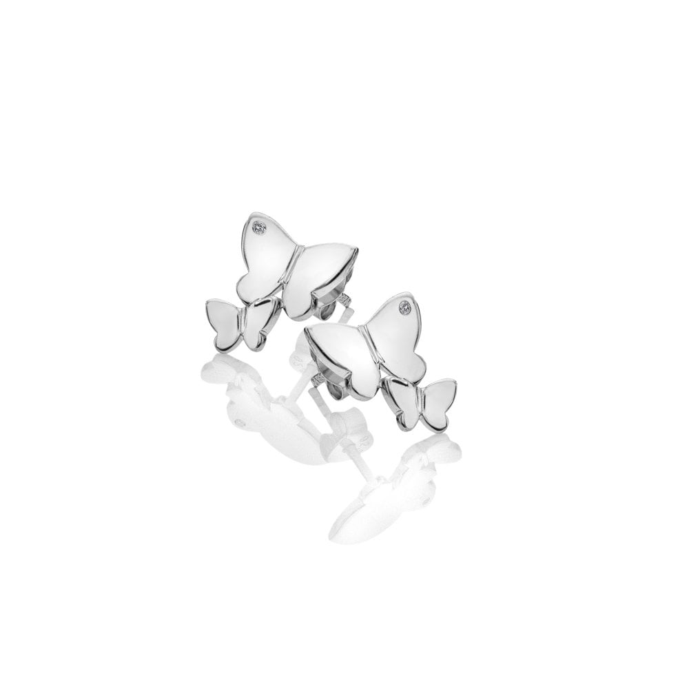Hot Diamonds Double Butterfly Stud Earrings