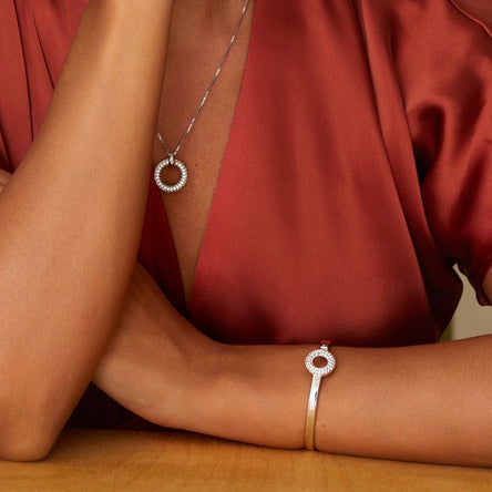 Hot Diamonds Forever White Topaz Bangle