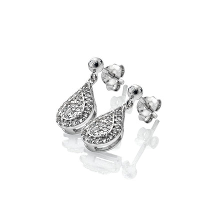 Hot Diamonds Glimmer White Topaz Drop Earrings