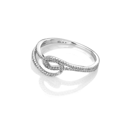 Hot Diamonds 9ct White Gold Flow Coiled Ring