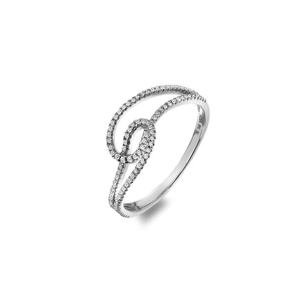 Hot Diamonds 9ct White Gold Flow Coiled Ring