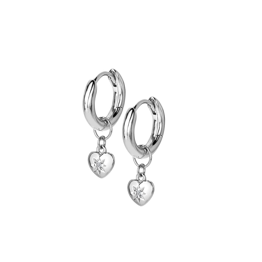 Hot Diamonds Heart Hoop Earrings