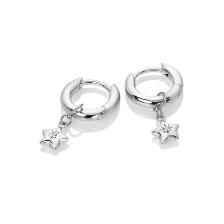 Hot Diamonds Star Hoop Earrings