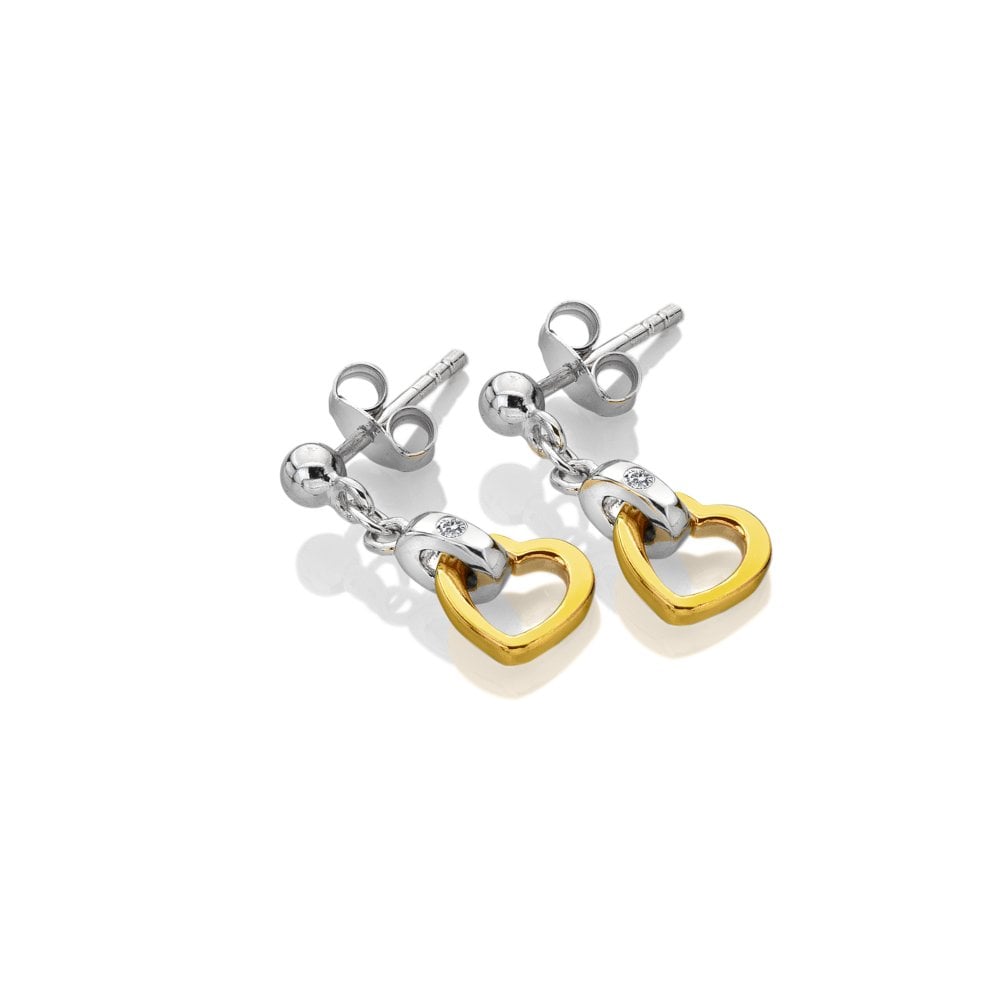 Hot Diamonds Trio Gold Heart Earrings