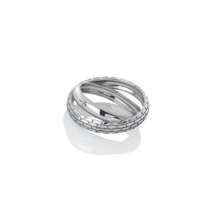 Hot Diamond Woven Interlocking Ring