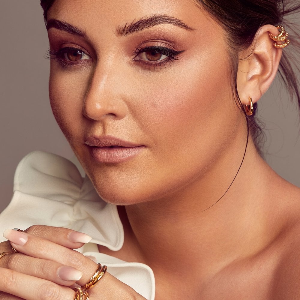 Hot Diamond X Golden Edit Soul Hoop Earrings