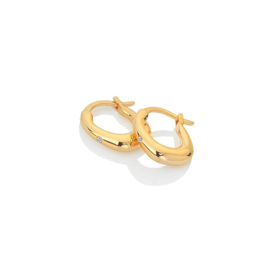 Hot Diamond X Golden Edit Soul Hoop Earrings