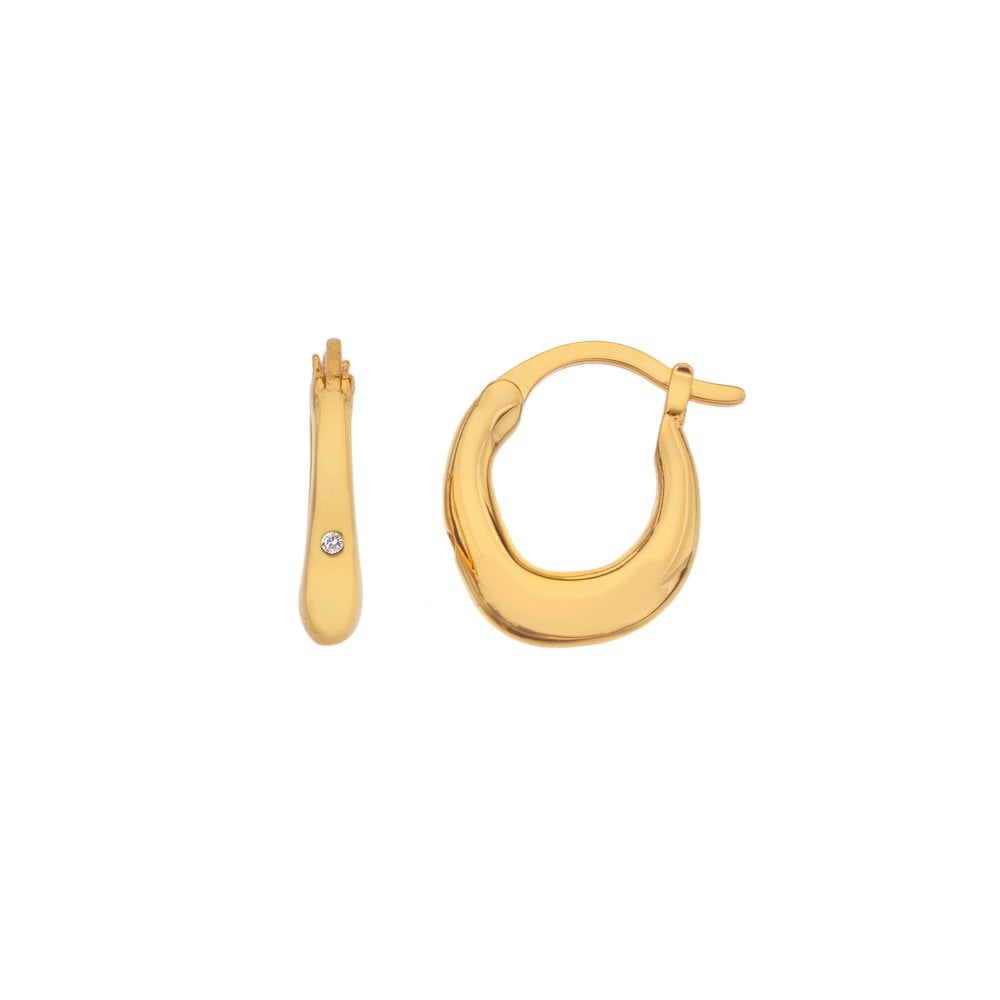 Hot Diamond X Golden Edit Soul Hoop Earrings