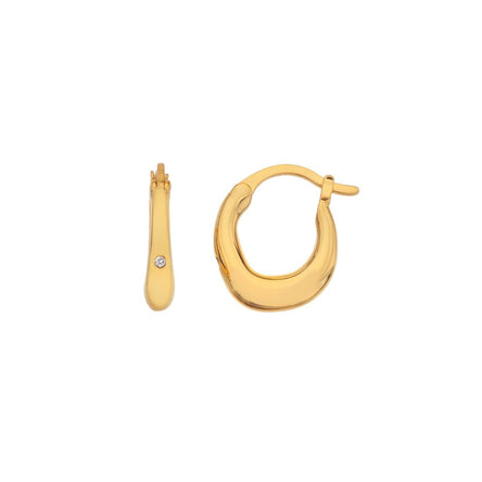 Hot Diamond X Golden Edit Soul Hoop Earrings