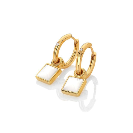 Hot Diamonds x Jac Jossa Calm Mother of Pearl Square Earrings