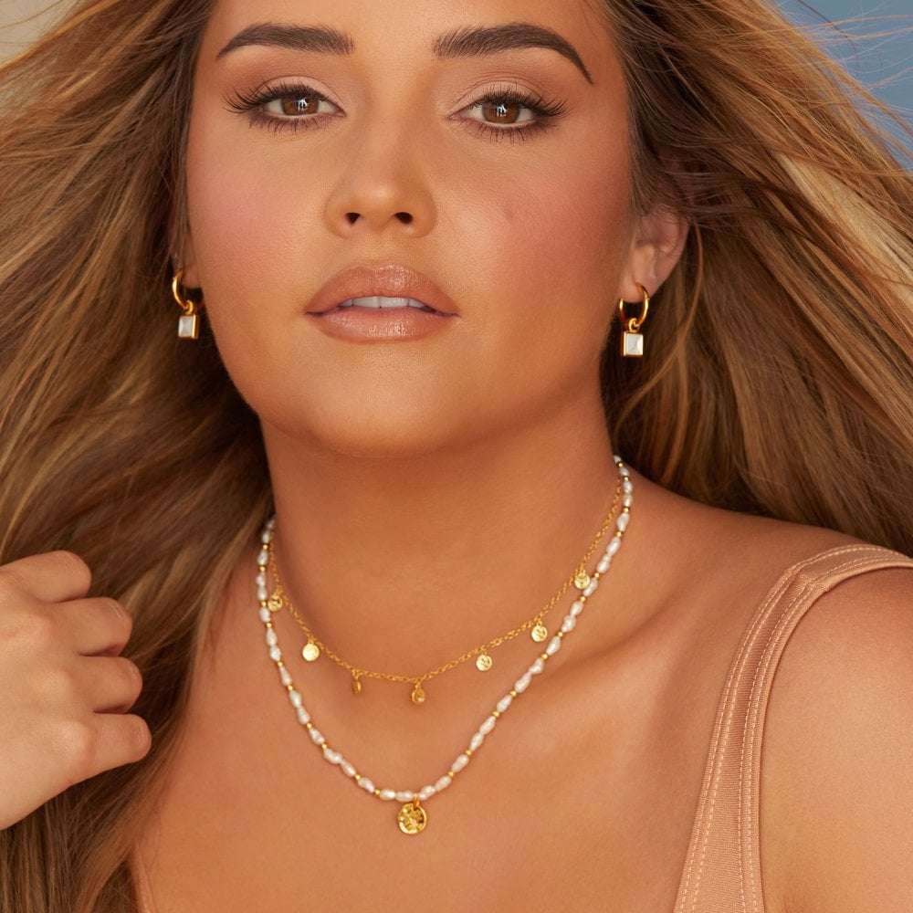 Hot Diamonds x Jac Jossa Calm Mother of Pearl Square Earrings