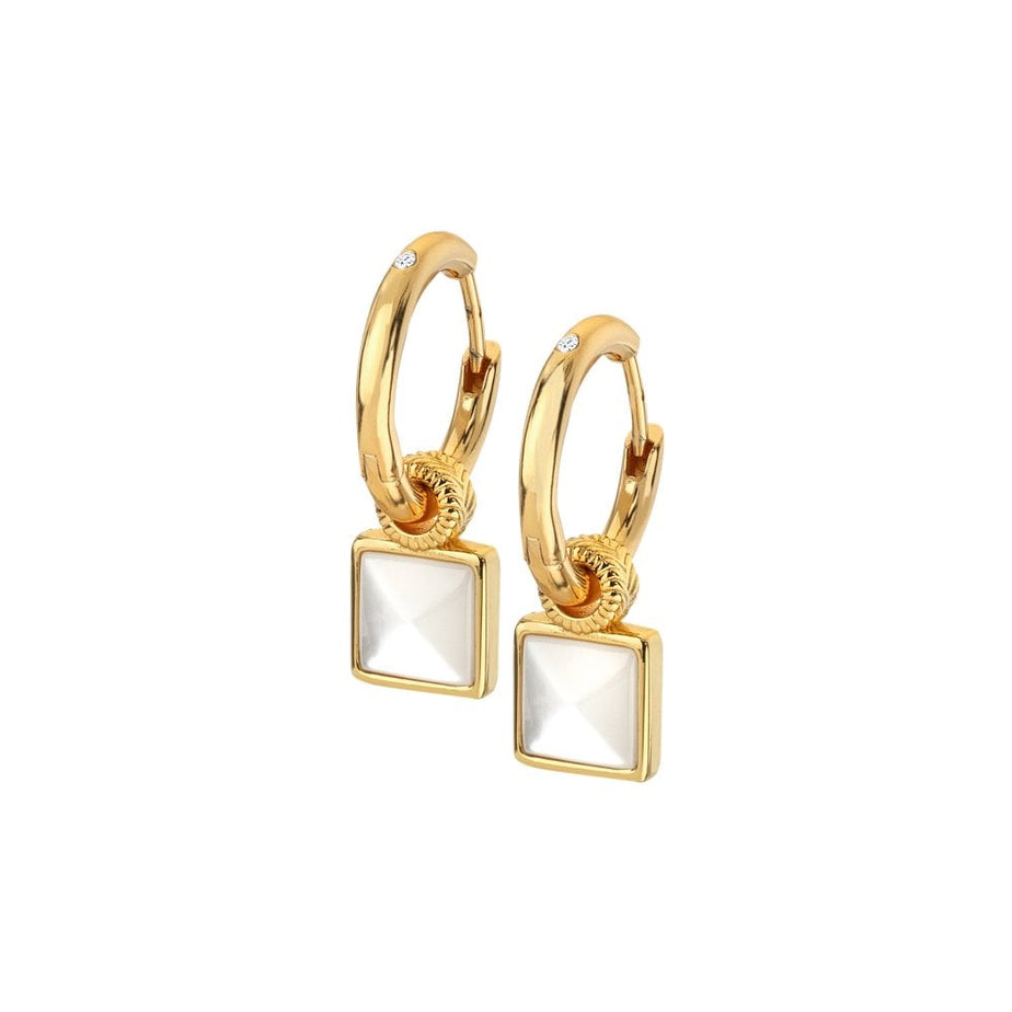 Hot Diamonds x Jac Jossa Calm Mother of Pearl Square Earrings